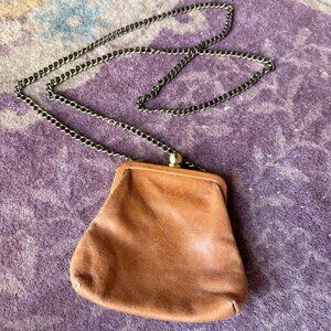 Hobo Tiny Coin Purse with Long Chain